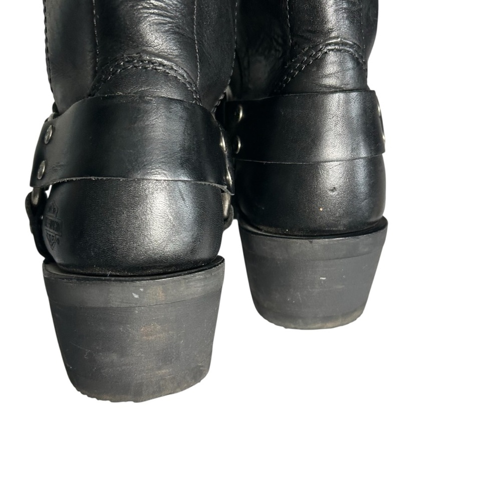 Harley-Davidson Black Leather Combat Boots - Picture 13 of 15
